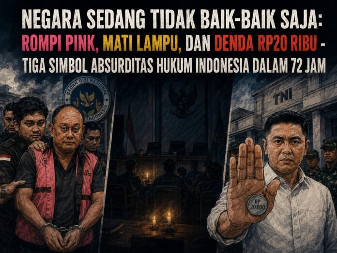 NEGARA SEDANG TIDAK BAIK-BAIK SAJA: Rompi Pink, Mati Lampu, dan Denda Rp20 Ribu